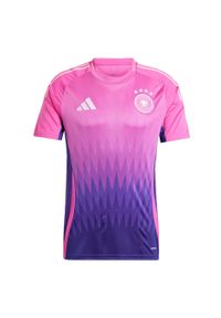 Adidas - Koszulka Germany 24 Away. Kolor: fioletowy, różowy, wielokolorowy. Materiał: materiał