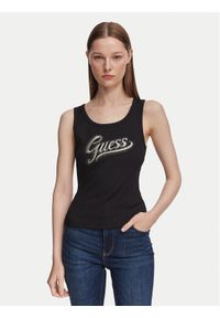 Guess Top W6YP30 K4380 Czarny Slim Fit. Kolor: czarny. Materiał: syntetyk #1