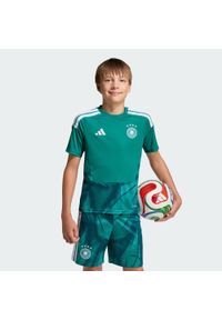Adidas - Koszulka podstawowa Niemcy 26 Goalkeeper Kids. Kolor: biały, wielokolorowy, zielony. Materiał: tkanina. Technologia: ClimaCool (Adidas). Sport: piłka nożna #1