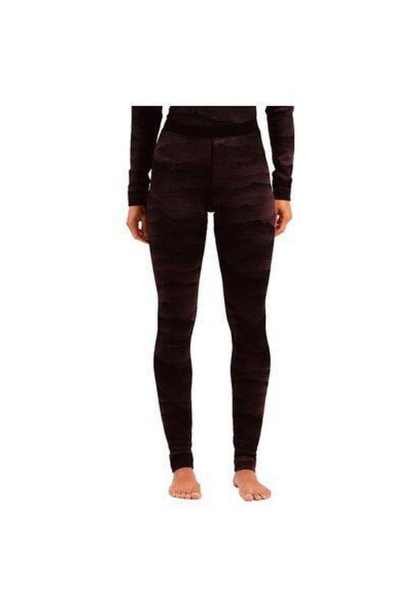 Getry termoaktywne damskie Odlo Merino Ridgelines BL Bottom Long. Kolor: fioletowy