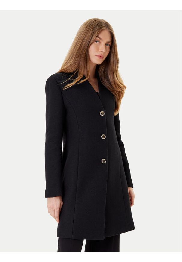 Rinascimento Płaszcz wełniany CFC0126119003 Czarny Regular Fit. Kolor: czarny. Materiał: wełna, syntetyk
