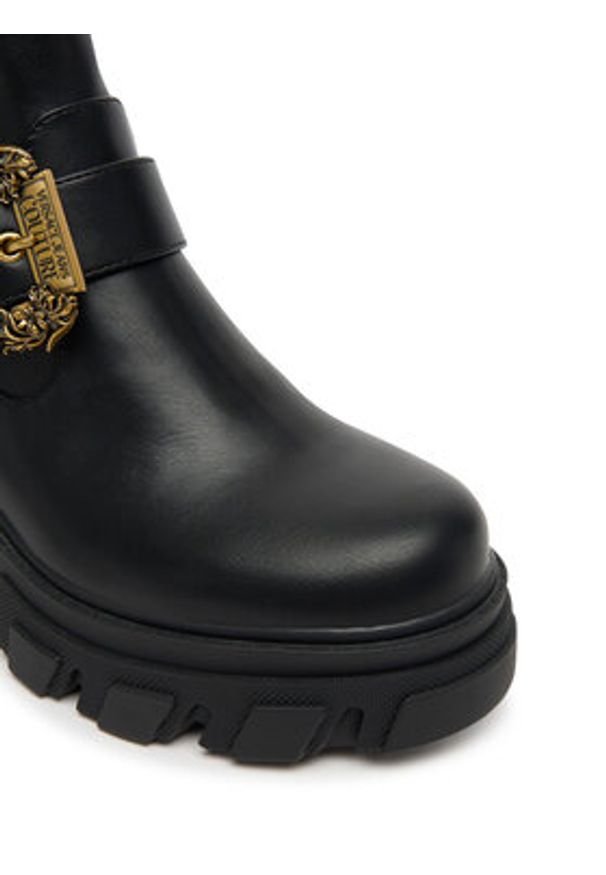Versace Jeans Couture Botki 79VA3S80 Czarny. Kolor: czarny. Materiał: skóra