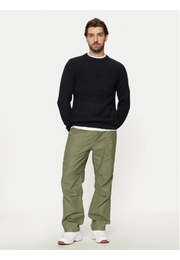 Jack & Jones - Jack&Jones Sweter Hugo 12258607 Granatowy Regular Fit. Kolor: niebieski. Materiał: bawełna