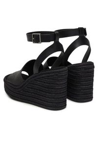 Calvin Klein Espadryle Wedge Espad 70 Aop Lth HW0HW03138 Czarny. Kolor: czarny. Materiał: skóra #6