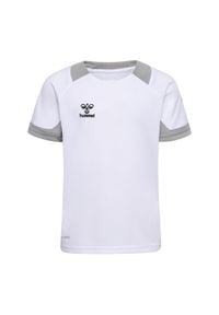 Dziecięcy dżersej poliestrowy Hummel Lead. Kolor: biały. Materiał: jersey, poliester
