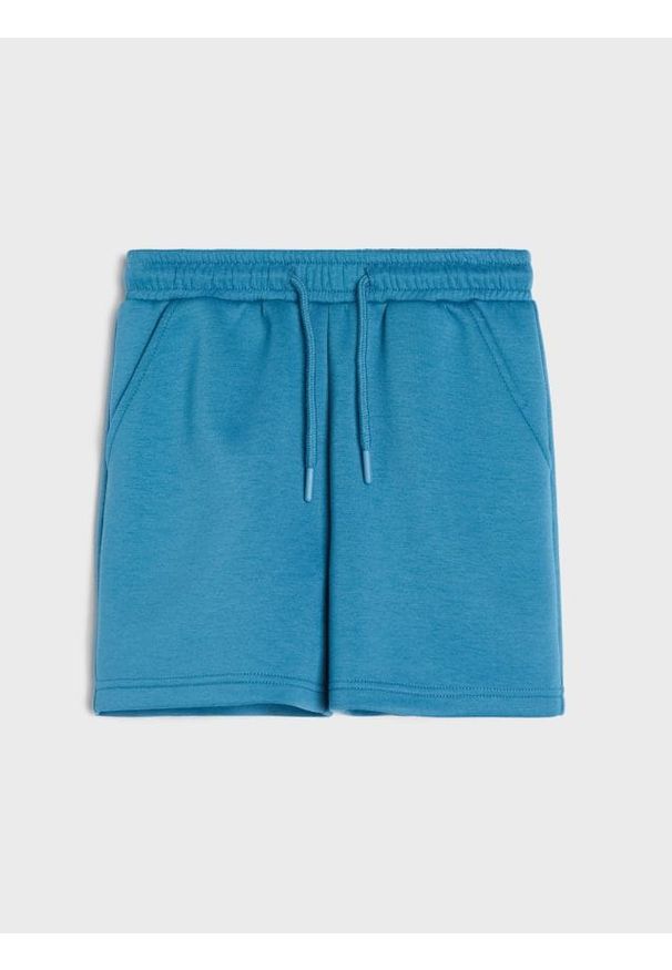 Sinsay - Szorty dresowe z domieszką wiskozy - mid blue. Materiał: wiskoza, dresówka
