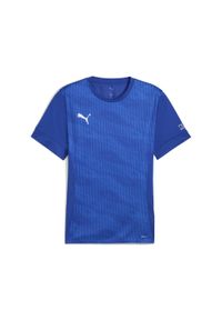 Puma - Męska koszulka Individual Padel z grafiką PUMA Vivid Blue White. Kolor: niebieski, wielokolorowy, biały