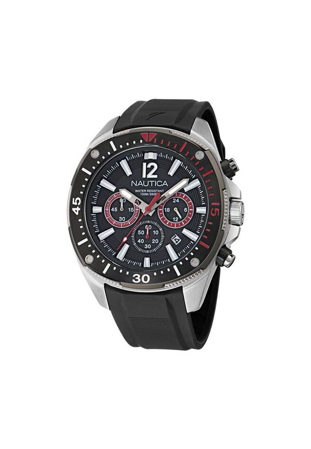 Zegarek Nautica. Kolor: srebrny. Styl: sportowy