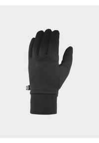 4f - 4F Rękawiczki dzianinowe Touch Screen uniseks - czarne XS. Kolor: czarny. Materiał: dzianina. Wzór: jednolity. Sezon: zima, jesień. Styl: casual