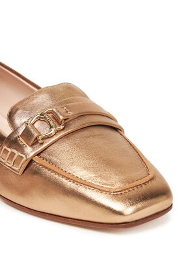 Pollini Loafersy PA10121C0MPE0900 Złoty. Kolor: złoty. Materiał: skóra