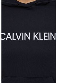 Calvin Klein Performance - Bluza. Kolor: czarny. Materiał: dzianina. Długość rękawa: długi rękaw. Długość: długie. Wzór: nadruk #4