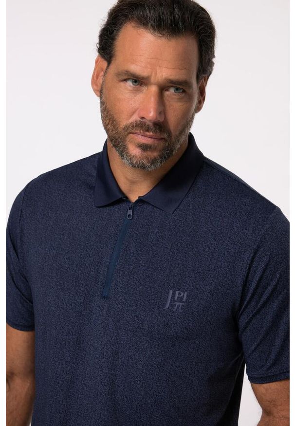 JAY-PI - Męska Funkcyjna koszulka polo tenis FLEXNAMIC® rękaw 1/2 do 7 XL. Typ kołnierza: polo. Kolekcja: plus size. Kolor: niebieski. Materiał: elastan, poliester, materiał