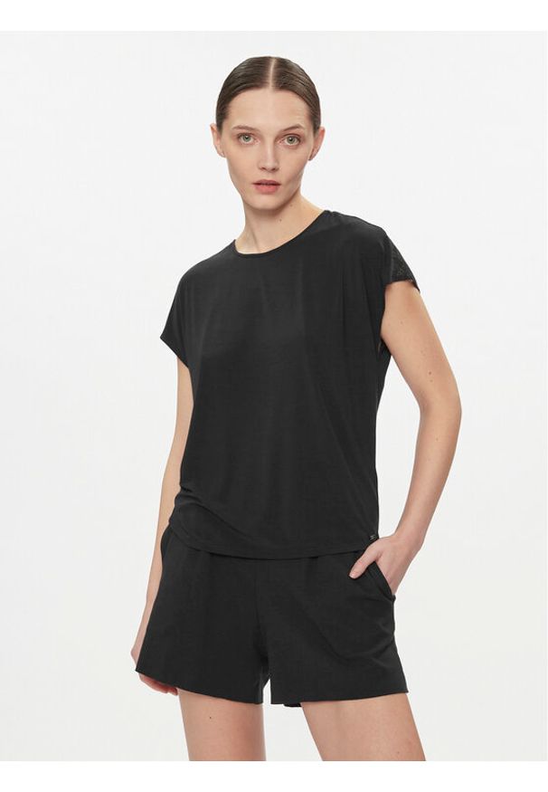 Calvin Klein Underwear Koszulka piżamowa 000QS7157E Czarny Relaxed Fit. Kolor: czarny