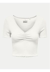 only - ONLY T-Shirt Betty 15311919 Biały Regular Fit. Kolor: biały. Materiał: bawełna