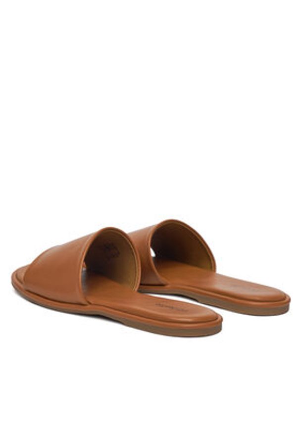 DeeZee Klapki DZ-S9 Brązowy. Kolor: brązowy. Materiał: skóra