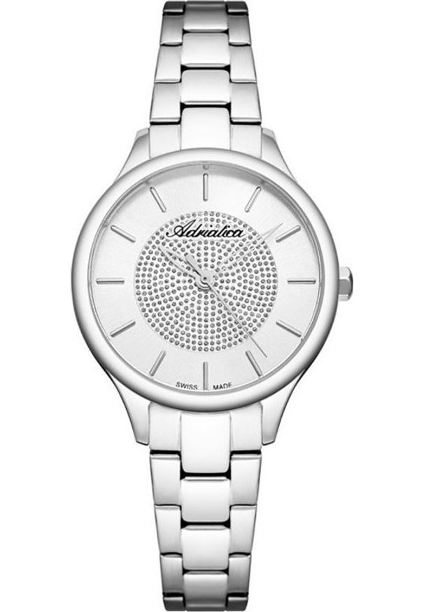 Zegarek Adriatica Zegarek damski Adriatica A3818.5113Q CYRKONIE srebrny. Kolor: srebrny