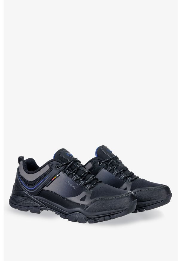 Badoxx - Czarne buty trekkingowe sznurowane badoxx mxc8235. Kolor: czarny, wielokolorowy, szary