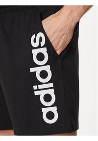 Adidas - adidas Szorty sportowe AEROREADY Essentials Single Jersey Linear Logo Shorts IC0062 Czarny Regular Fit. Kolor: czarny. Materiał: bawełna. Styl: sportowy #4