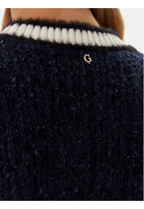 Guess Kardigan W5BR0E Z4090 Granatowy Slim Fit. Kolor: niebieski. Materiał: syntetyk