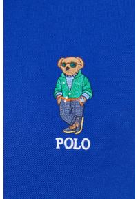 Polo Ralph Lauren polo bawełniane 710867573001 z aplikacją. Typ kołnierza: polo. Kolor: niebieski. Materiał: bawełna. Długość: krótkie. Wzór: aplikacja #5