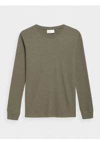 outhorn - Longsleeve z dzianiny waflowej damski. Okazja: na co dzień. Materiał: dzianina. Długość rękawa: długi rękaw. Styl: casual, klasyczny #1