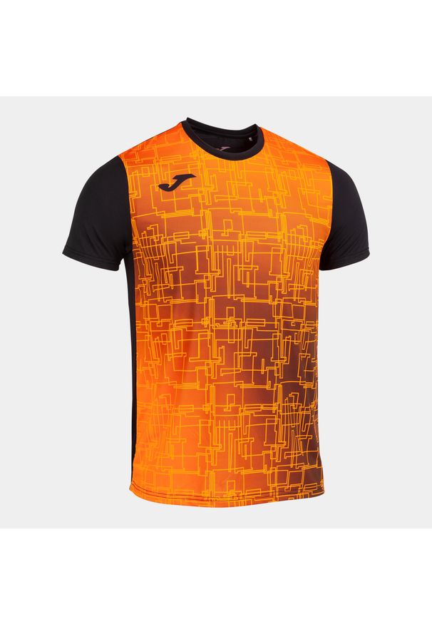 Koszulka do biegania męska Joma Elite VIII. Kolor: wielokolorowy, czarny, pomarańczowy. Sport: bieganie