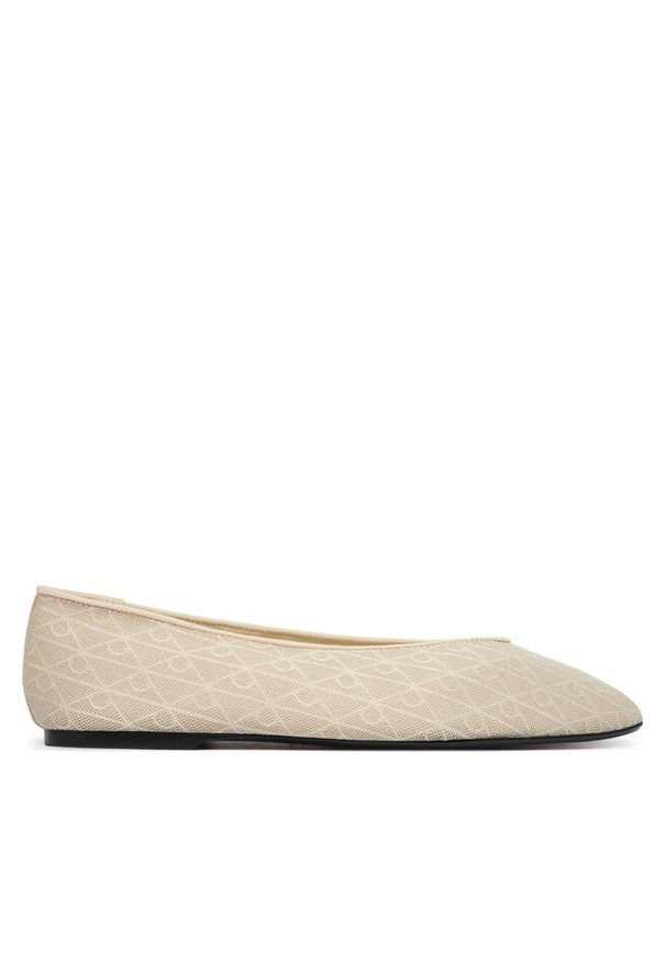 Baleriny Calvin Klein. Kolor: kremowy. Materiał: mesh