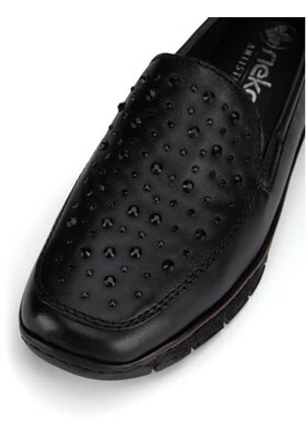 Rieker Półbuty 53752-00 Czarny. Kolor: czarny. Materiał: skóra