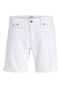 Jack & Jones - Jack&Jones Szorty jeansowe Rick 12274985 Biały Regular Fit. Kolor: biały. Materiał: bawełna