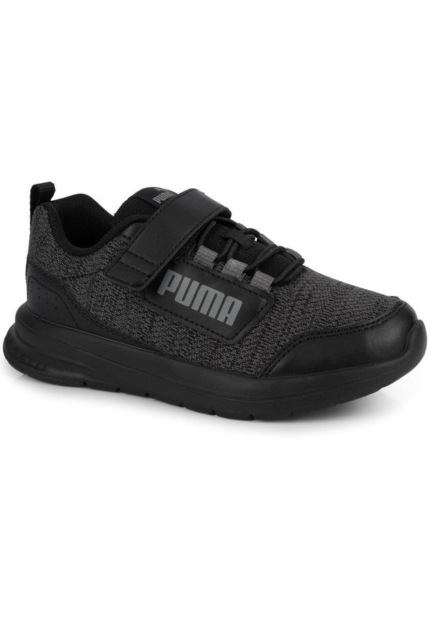 Puma - Buty dziecięce sportowe sneakersy na rzep czarne PUMA EVOLVE. Zapięcie: rzepy. Kolor: czarny. Sport: turystyka piesza