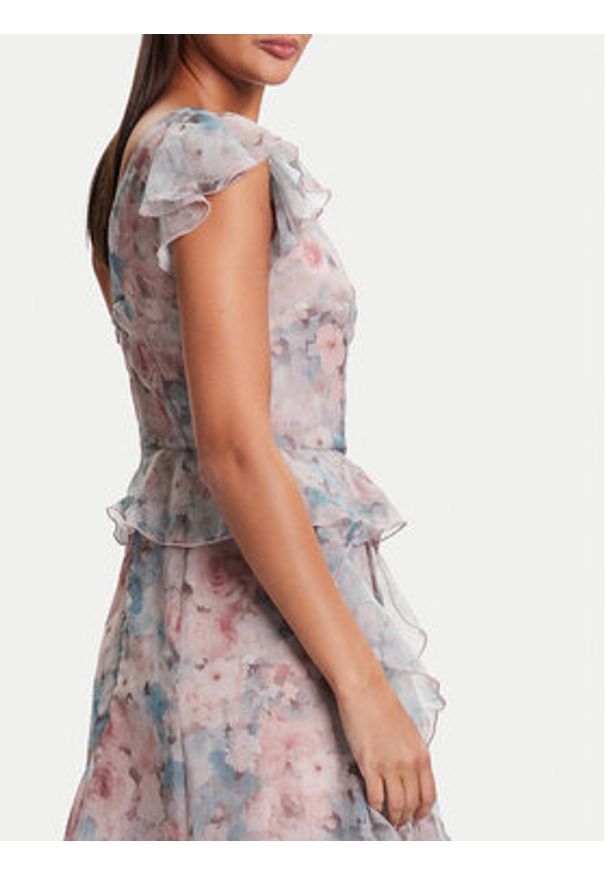 Vero Moda Sukienka koktajlowa Sabrina 10343819 Kolorowy Regular Fit. Materiał: syntetyk. Wzór: kolorowy. Styl: wizytowy