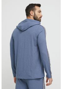Michael Kors bluza lounge kolor granatowy z kapturem z nadrukiem. Okazja: na co dzień. Typ kołnierza: kaptur. Kolor: niebieski. Materiał: dzianina. Wzór: nadruk. Styl: casual #3
