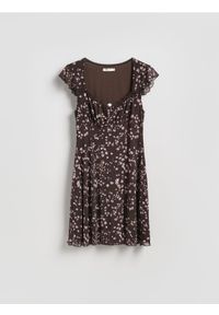 Reserved - Wzorzysta sukienka - wielobarwny. Materiał: dzianina. Typ sukienki: proste #1