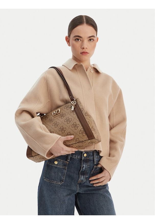 Guess Torebka Karnilla HWOS99 01220 Brązowy. Kolor: brązowy. Materiał: skórzane