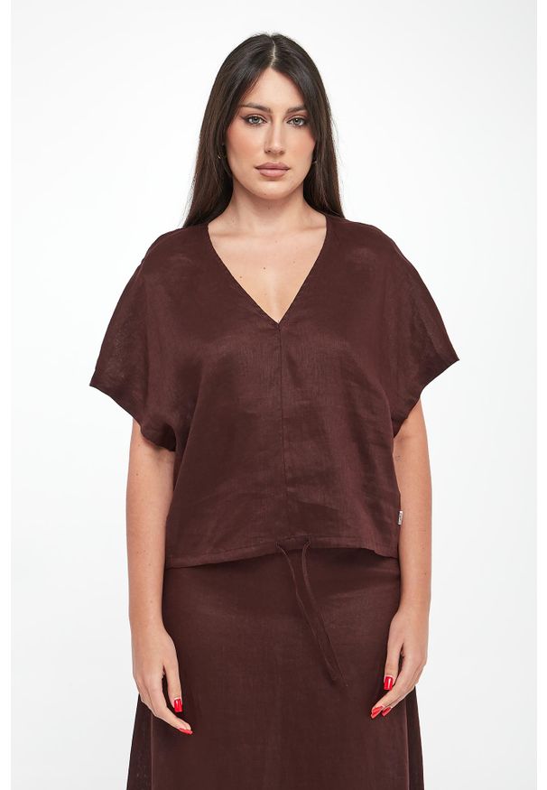 Ecoalf - Bluzka damska lniana Dora ECOALF. Materiał: len