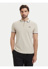 BOSS Polo Paddy 50469055 Beżowy jasny Regular Fit. Typ kołnierza: polo. Kolor: beżowy. Materiał: bawełna #1