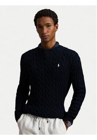Polo Ralph Lauren Sweter 710775885555 Granatowy Regular Fit. Typ kołnierza: polo. Kolor: niebieski. Materiał: bawełna #2