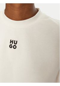 Hugo - HUGO T-Shirt Cropped Tee 50517790 Écru Relaxed Fit. Materiał: bawełna #3