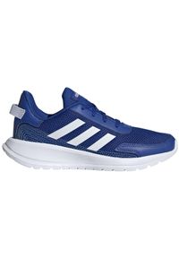 Adidas - Buty adidas Tensaur Run K Jr EG4125 niebieskie. Okazja: na co dzień. Zapięcie: sznurówki. Kolor: niebieski. Materiał: syntetyk, materiał, guma. Szerokość cholewki: normalna. Model: Adidas Cloudfoam. Sport: bieganie #1