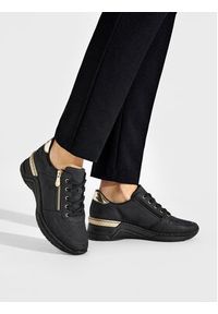 Rieker Sneakersy N4305-00 Czarny. Kolor: czarny. Materiał: skóra #6