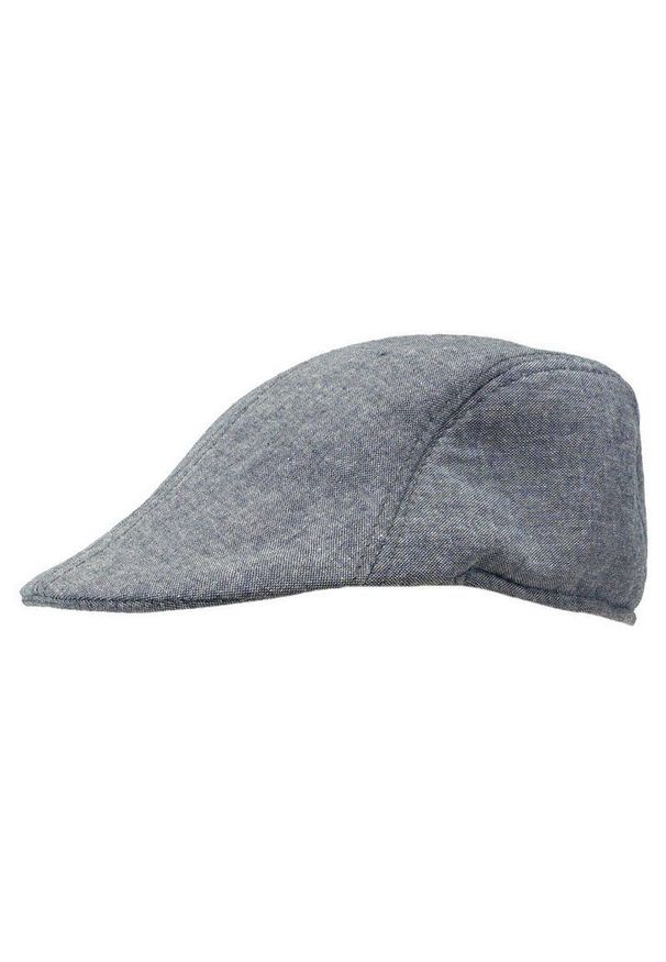 Granatowy Letni Męski Kaszkiet, Przewiewny, Wakacyjny -Pako Jeans- Melanżowy, bez Regulacji. Kolor: niebieski. Materiał: bawełna, poliester. Wzór: melanż. Sezon: lato. Styl: wakacyjny