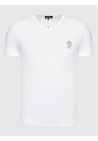 VERSACE - Versace T-Shirt Scollo AUU01004 Biały Regular Fit. Kolor: biały. Materiał: bawełna #5