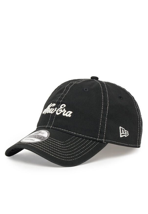 New Era Czapka z daszkiem Contrast Stitch 9TWENTY 60595289 Czarny. Kolor: czarny. Materiał: materiał, bawełna