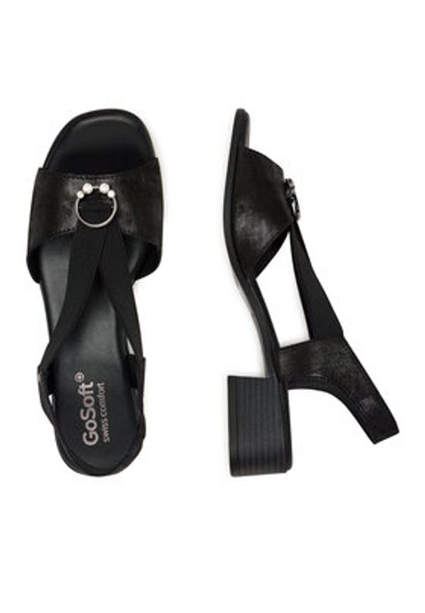 Go Soft Sandały RST-6088-05 Czarny. Kolor: czarny. Materiał: nubuk, skóra