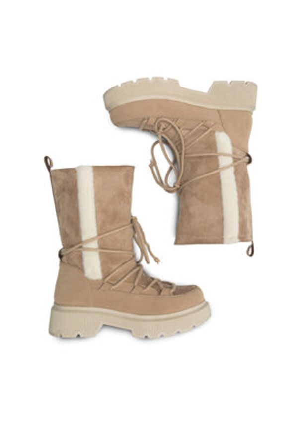 Jenny Fairy Śniegowce ROSA WS5956-03 Beżowy. Kolor: beżowy. Materiał: materiał