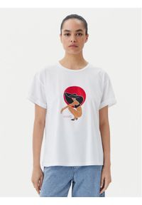 Liu Jo Beachwear T-Shirt q-roa-35173 Biały Regular Fit. Kolor: biały. Materiał: bawełna