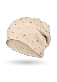 Czapka zimowa Peterson PTN HAT-04 beżowa. Kolor: beżowy. Materiał: materiał. Sezon: zima