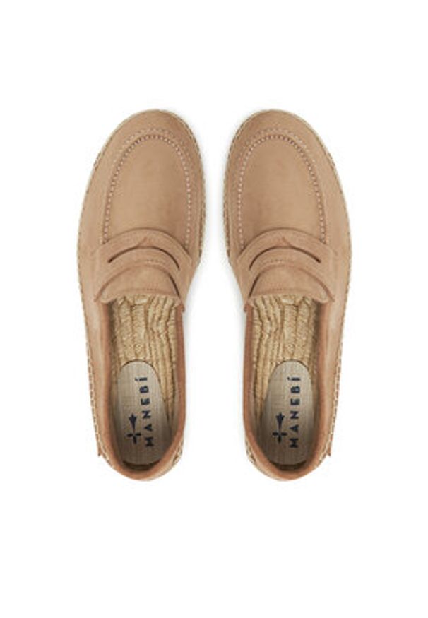 Manebi Espadryle W 1.9 L0 Brązowy. Kolor: brązowy. Materiał: zamsz, skóra