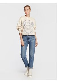 Lee Bluza L36ILJDN 112320666 Beżowy Oversize. Kolor: beżowy. Materiał: bawełna