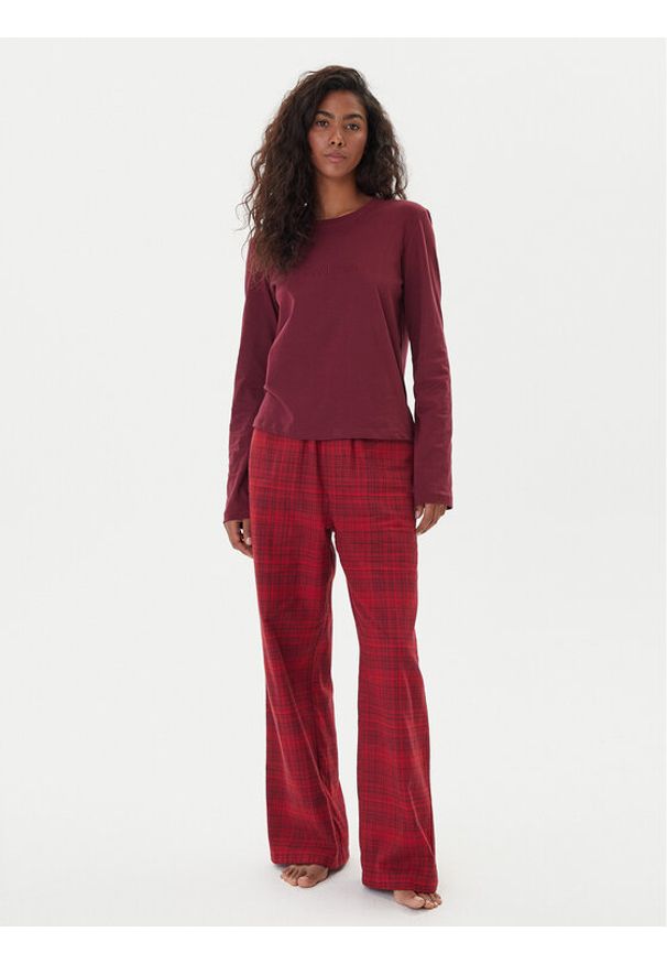 Calvin Klein Underwear Piżama LV00QS7579 Czerwony Regular Fit. Kolor: czerwony. Materiał: bawełna